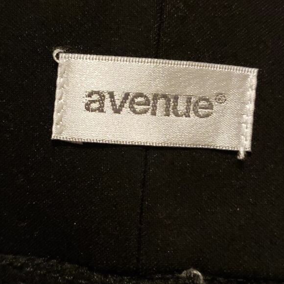 Avenue Amy Ponte Pant Black Shiny PU 18W 20W Petite - Picture 3 of 11